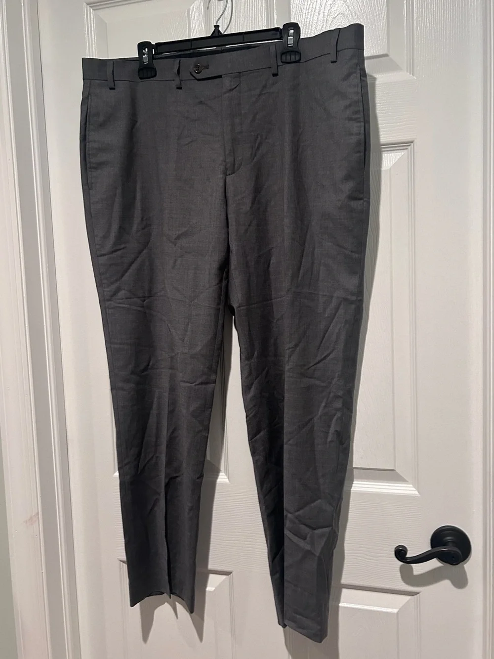 Lauren Ralph Lauren Gray Dress Pants Men 40x30 Flat Front Classic Fit Trousers
